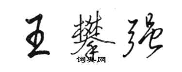 骆恒光王攀强行书个性签名怎么写