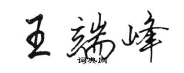 骆恒光王端峰行书个性签名怎么写