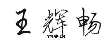 骆恒光王辉畅行书个性签名怎么写