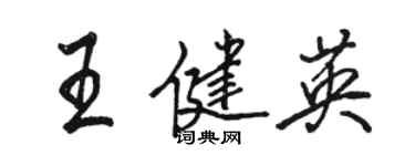 骆恒光王健英行书个性签名怎么写