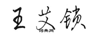 骆恒光王艾锁行书个性签名怎么写