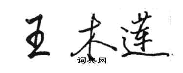 骆恒光王木莲行书个性签名怎么写