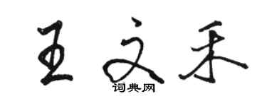骆恒光王文禾行书个性签名怎么写