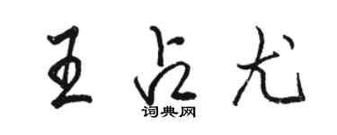 骆恒光王占尤行书个性签名怎么写