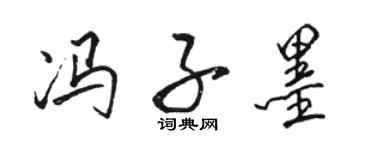 骆恒光冯子墨行书个性签名怎么写