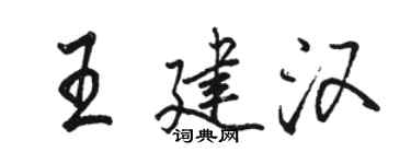 骆恒光王建汉行书个性签名怎么写