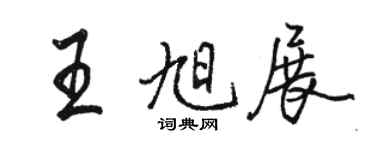 骆恒光王旭展行书个性签名怎么写