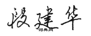 骆恒光段建华行书个性签名怎么写