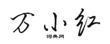 骆恒光万小红行书个性签名怎么写