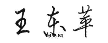 骆恒光王东苹行书个性签名怎么写