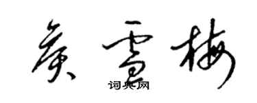 梁锦英侯雪梅草书个性签名怎么写