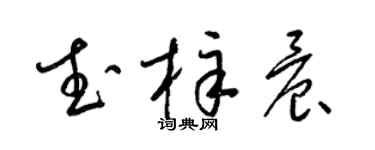 梁锦英武梓晨草书个性签名怎么写