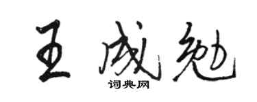 骆恒光王成勉行书个性签名怎么写