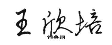 骆恒光王欣培行书个性签名怎么写