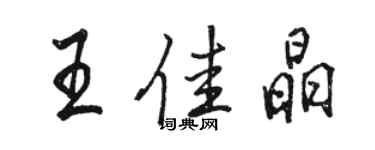 骆恒光王佳晶行书个性签名怎么写