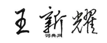 骆恒光王新耀行书个性签名怎么写