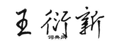 骆恒光王衍新行书个性签名怎么写