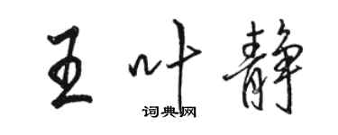 骆恒光王叶静行书个性签名怎么写