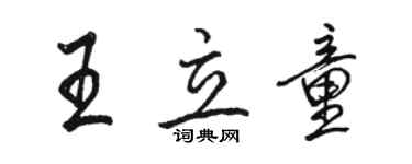 骆恒光王立童行书个性签名怎么写