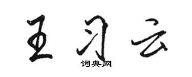 骆恒光王习云行书个性签名怎么写