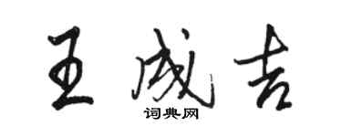 骆恒光王成吉行书个性签名怎么写