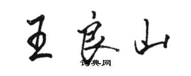 骆恒光王良山行书个性签名怎么写