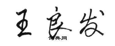骆恒光王良发行书个性签名怎么写