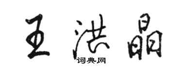 骆恒光王洪晶行书个性签名怎么写