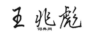 骆恒光王兆彪行书个性签名怎么写