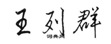 骆恒光王列群行书个性签名怎么写
