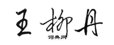 骆恒光王柳丹行书个性签名怎么写