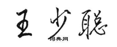 骆恒光王少聪行书个性签名怎么写
