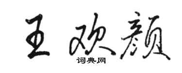 骆恒光王欢颜行书个性签名怎么写