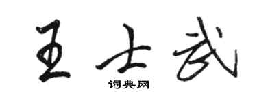 骆恒光王士武行书个性签名怎么写