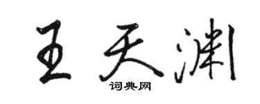 骆恒光王天渊行书个性签名怎么写