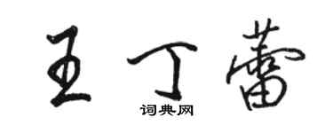骆恒光王丁蕾行书个性签名怎么写