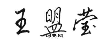 骆恒光王盟莹行书个性签名怎么写