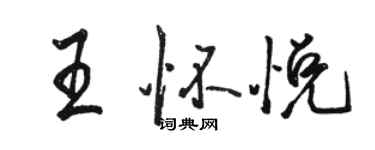 骆恒光王怀悦行书个性签名怎么写