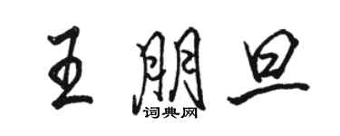骆恒光王朋旦行书个性签名怎么写