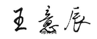骆恒光王意辰行书个性签名怎么写