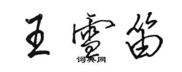骆恒光王雪笛行书个性签名怎么写
