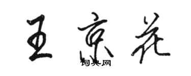 骆恒光王京花行书个性签名怎么写
