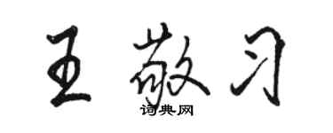 骆恒光王敬习行书个性签名怎么写