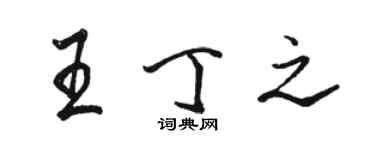 骆恒光王丁之行书个性签名怎么写
