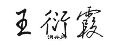 骆恒光王衍霞行书个性签名怎么写