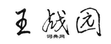 骆恒光王战园行书个性签名怎么写