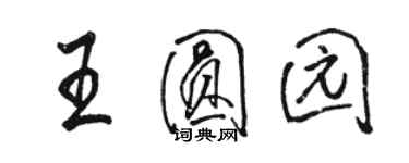 骆恒光王圆园行书个性签名怎么写