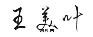 骆恒光王美叶行书个性签名怎么写