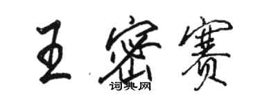 骆恒光王密赛行书个性签名怎么写