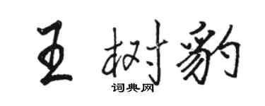 骆恒光王树豹行书个性签名怎么写